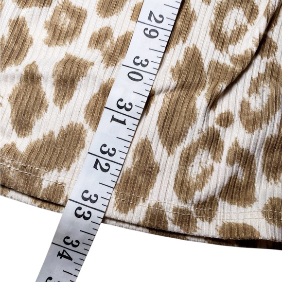 Jessica Simpson Tan & Brown Leopard Print Mini BodyCon Dress - Picture 13 of 14